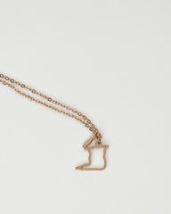 Trini Cut Out Map Necklace - Gold