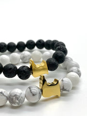 Trinidad Lava Beads Bracelet- Gold